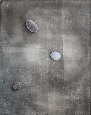 'objet trouv 7', monoprint, buitenmaat 30x40 cm,  2019 Kaj Glasbergen